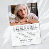 Einfache Script-Foto-Beerdigung Dankeskarte