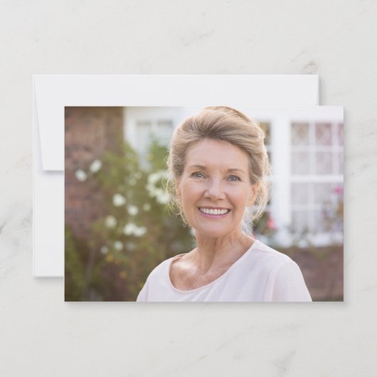 Einfache Script-Foto-Beileid-Beerdigung Dankeskarte (Rückseite)