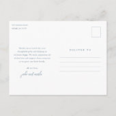 Einfache Script Foto Collage Baby Vielen Dank Postkarte (Rückseite)