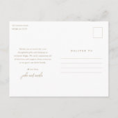 Einfache Script Foto Collage Baby Vielen Dank Postkarte (Rückseite)