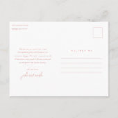 Einfache Script Foto Collage Baby Vielen Dank Postkarte (Rückseite)