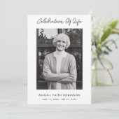 Einfache Script-Foto-Feier zum Lebenslauf Programm (Stehend Vorderseite)