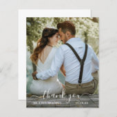 Einfache Script Foto Hochzeit Vielen Dank Karte (Vorne/Hinten)