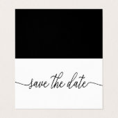 Einfache Script-Foto-Save the Date-Karte Visitenkarten (Außenseite Aufgefaltet)