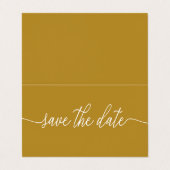 Einfache Script-Foto-Save the Date-Karte Visitenkarten (Außenseite Aufgefaltet)