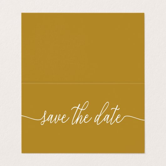 Einfache Script-Foto-Save the Date-Karte Visitenkarten (Außenseite Aufgefaltet)