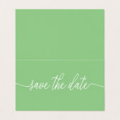 Einfache Script-Foto-Save the Date-Karte Visitenkarten (Außenseite Aufgefaltet)