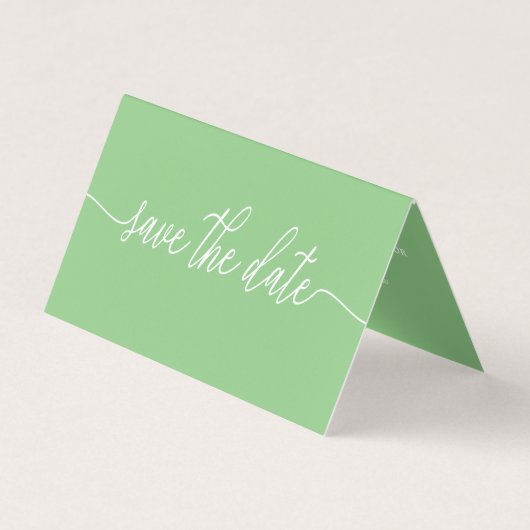 Einfache Script-Foto-Save the Date-Karte Visitenkarten (Vorderseite)