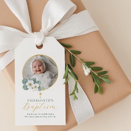 Einfache Script-Foto-Taufe | Personalisiert Geschenkanhänger