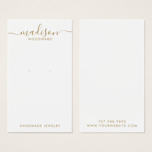 Einfache Script-Gold-Signatur für die Werbekarte (Vorne & Hinten)