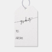 Einfache SCRIPT Graduate-Geschenktasten Geschenkanhänger (Vorderseite)