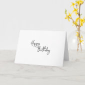 Einfache Script Happy Birthday Card Karte (Gelbe Blume)