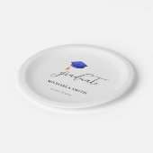 Einfache Script High School Graduate Pappteller (Schrägansicht)