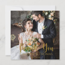 Einfache Script Hochzeit Flat Danke Karte