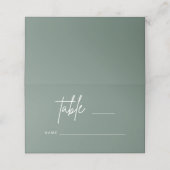 Einfache Script-Hochzeit-Platzkarte Escort H100 Platzkarte (Außenseite Aufgefaltet)