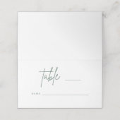 Einfache Script-Hochzeit-Platzkarte Escort H100 Platzkarte (Außenseite Aufgefaltet)