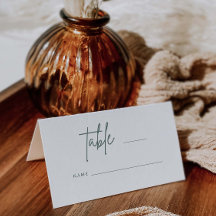 Einfache Script-Hochzeit-Platzkarte Escort H100