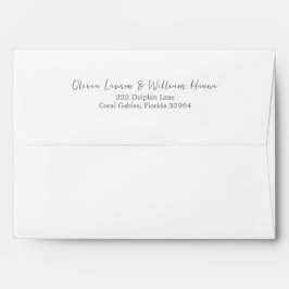 Einfache Script-Hochzeit-Rücksendeadresse