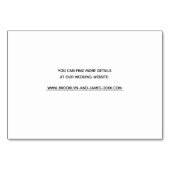 Einfache Script-Hochzeitkarten Tischnummer (Rückseite)