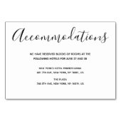 Einfache Script-Hochzeitkarten Tischnummer (Vorderseite)