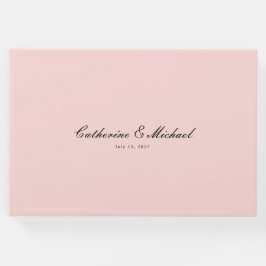 Einfache Script Hübsch Pink Wedding Gästebuch