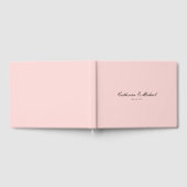 Einfache Script Hübsch Pink Wedding Gästebuch (Voll)