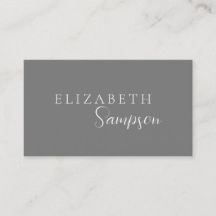 Einfache Script-Individuelle Name-Graue Visitenkar Visitenkarte