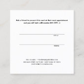 Einfache Script-Kalligrafie-Kundenreferenz Empfehlungskarte (Rückseite)