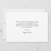 Einfache Script-Liebe und Dank 3 Foto Hochzeit Dankeskarte (Rückseite)