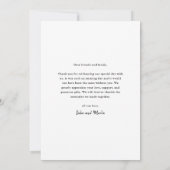 Einfache Script-Liebe und dank Foto Hochzeit Dankeskarte (Rückseite)