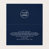 Einfache Script-, Logo-/Picture-Dankeschön-Karte Visitenkarten (Innenseite Aufgefaltet)