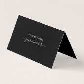 Einfache Script-, Logo-/Picture-Dankeschön-Karte Visitenkarten (Rückseite)