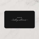 Einfache Script Loyalty Card - Schwarz & Weiß Treuekarte (Rückseite)