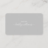 Einfache Script Loyalty Card - Silver & White Treuekarte (Rückseite)