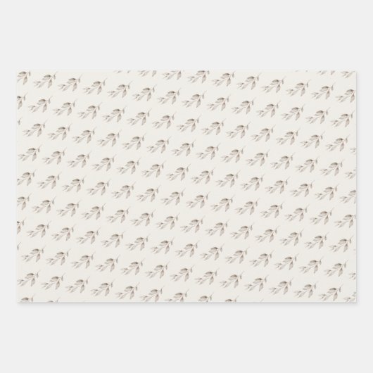 Einfache Script Merry Christmas Boho Wildblume Geschenkpapier Set (Vorderseite 2)