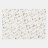 Einfache Script Merry Christmas Boho Wildblume Geschenkpapier Set (Vorderseite)