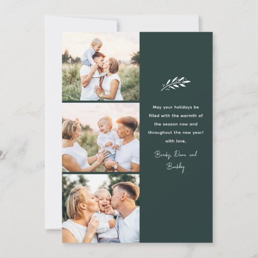 Einfache Script Merry Era Foto Weihnachten (Rückseite)