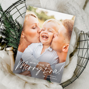 Einfache Script Merry Era Foto Weihnachten