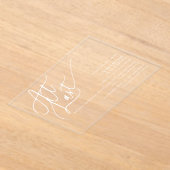 Einfache Script-Minimal bei letzter Hochzeit Acryleinladungen (Ablage )