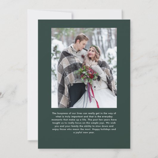 Einfache Script Minimal Foto Weihnachten (Rückseite)