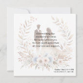 Einfache Script Modern Wedding Foto Danke Karte (Rückseite)