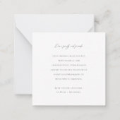 Einfache Script Modern Wedding Foto Vielen Dank Mitteilungskarte (Rückseite)