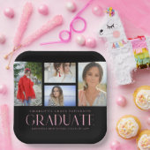 Einfache Script Multi Foto Grad Graduierungspartei Pappteller (Party)