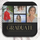 Einfache Script Multi Foto Grad Graduierungspartei Pappteller