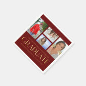 Einfache Script Multi Foto Grad Graduierungspartei Serviette (Ecke)
