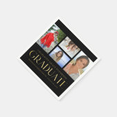 Einfache Script Multi Foto Grad Graduierungspartei Serviette (Ecke)