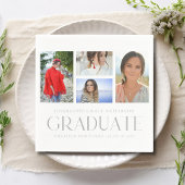 Einfache Script Multi Foto Grad Graduierungspartei Serviette