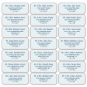 Einfache Script Navy Blue Guest Address Labels (Vorderseite)