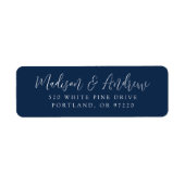 Einfache Script-Navy-Rücksendeadresse (Vorne)