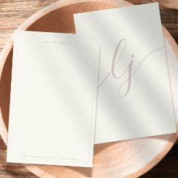 Einfache Script-Personalisiert Stationery Elfenbei Briefpapier